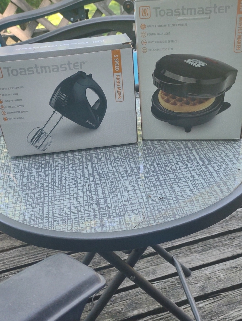 Toastmaster Black Hand Mixer & Waffle Maker Duo